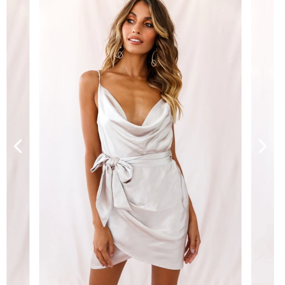 Champagne satin dress
